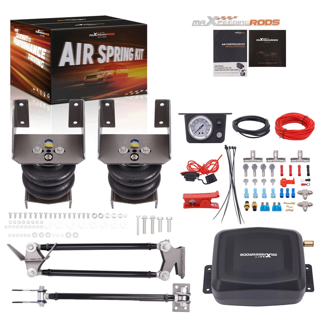 Air Suspension Kit + Air Shock Compressor for Dodge Ram 1500 2500 (2002–2023)