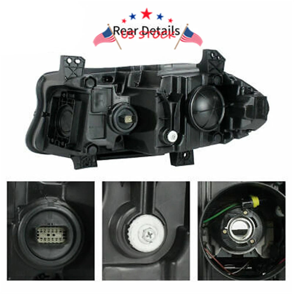 Set of 2 LED Dual Beam Projector Headlights for Dodge Charger (2015–2020)