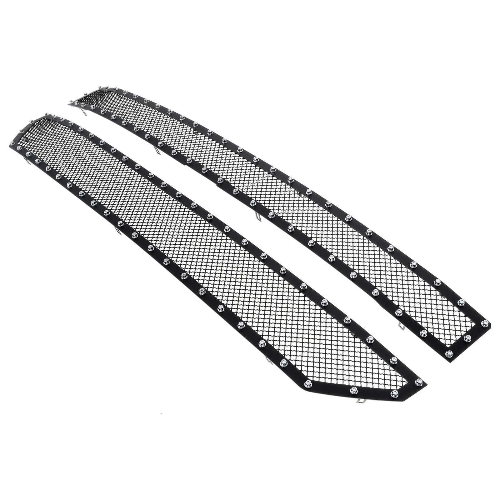 Black Stainless Mesh Rivet Grille for Chevy Silverado 1500 (2016–2019)