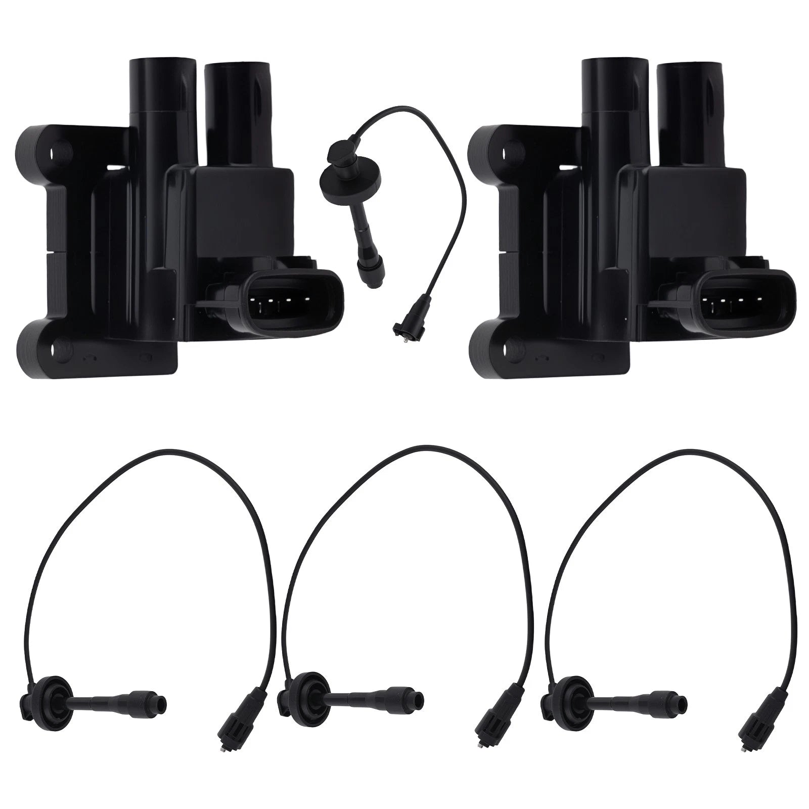 2 Ignition Coils & 4 Wires Set for Toyota Corolla 1.8L L4 (1998–1999) 9091902224 UF246