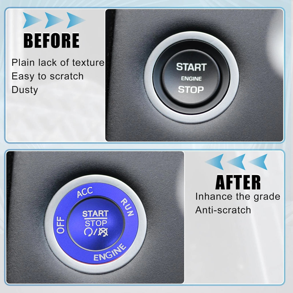 Engine Push Start Button Sticker Kit for Dodge Charger Challenger Durango (2011–2023)