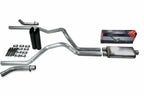 2.5" Dual Exhaust Kit for Ford F150 (2021–2025) Flow II Black Tips Corner Exit
