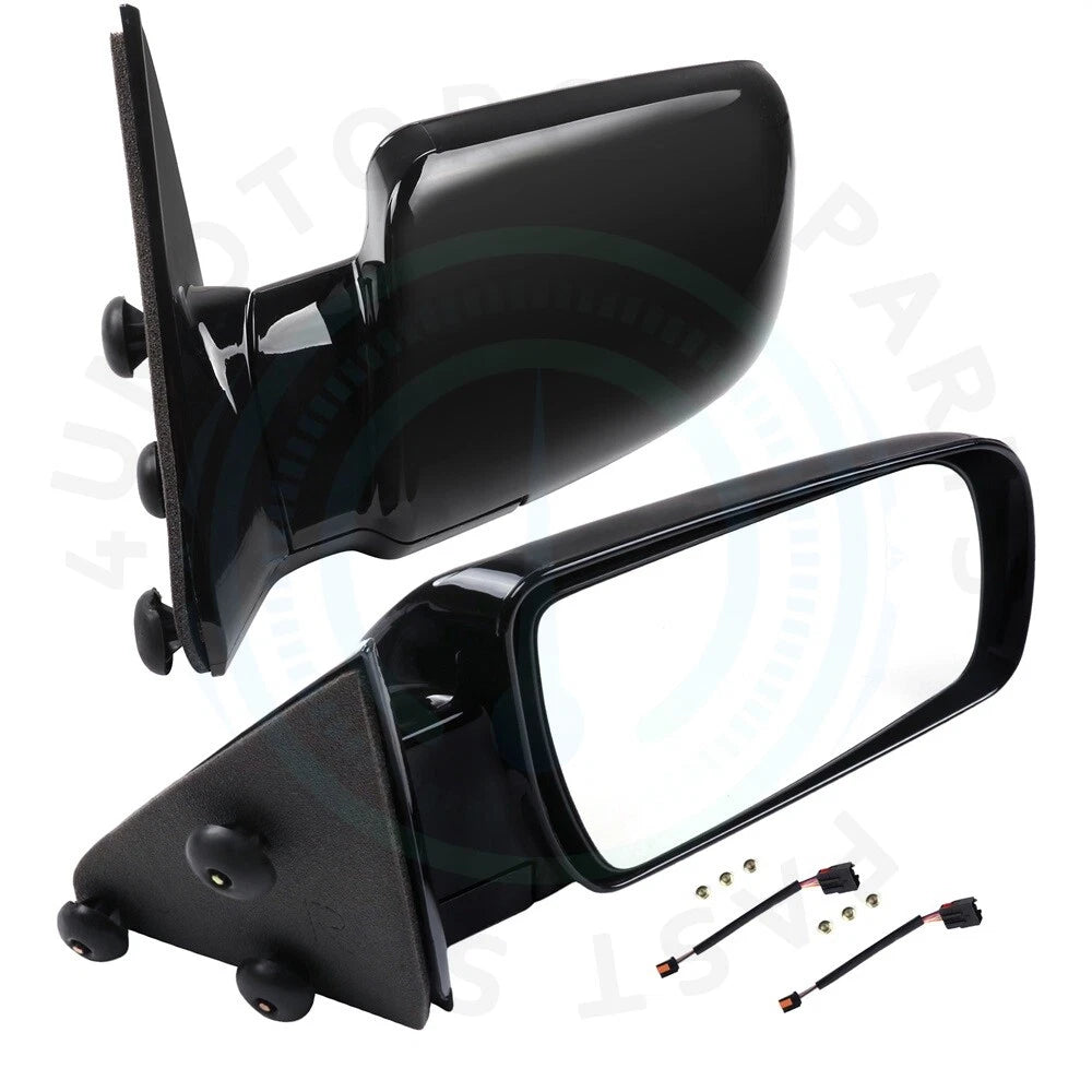 2X Black Manual Fold Side Mirrors for GMC Chevy Pickup Truck (1988–1998)