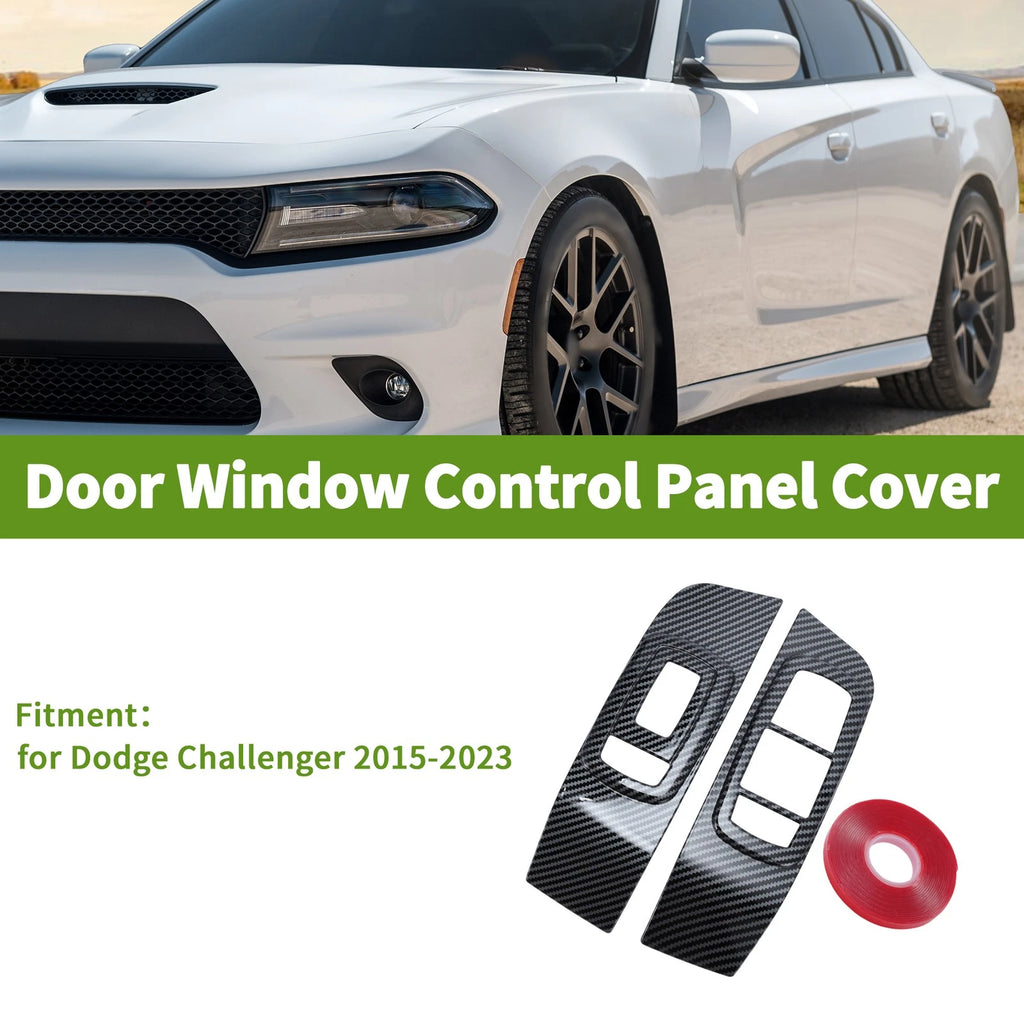 2X Window Switch Bezel Cover for Dodge Challenger (2015–2023)