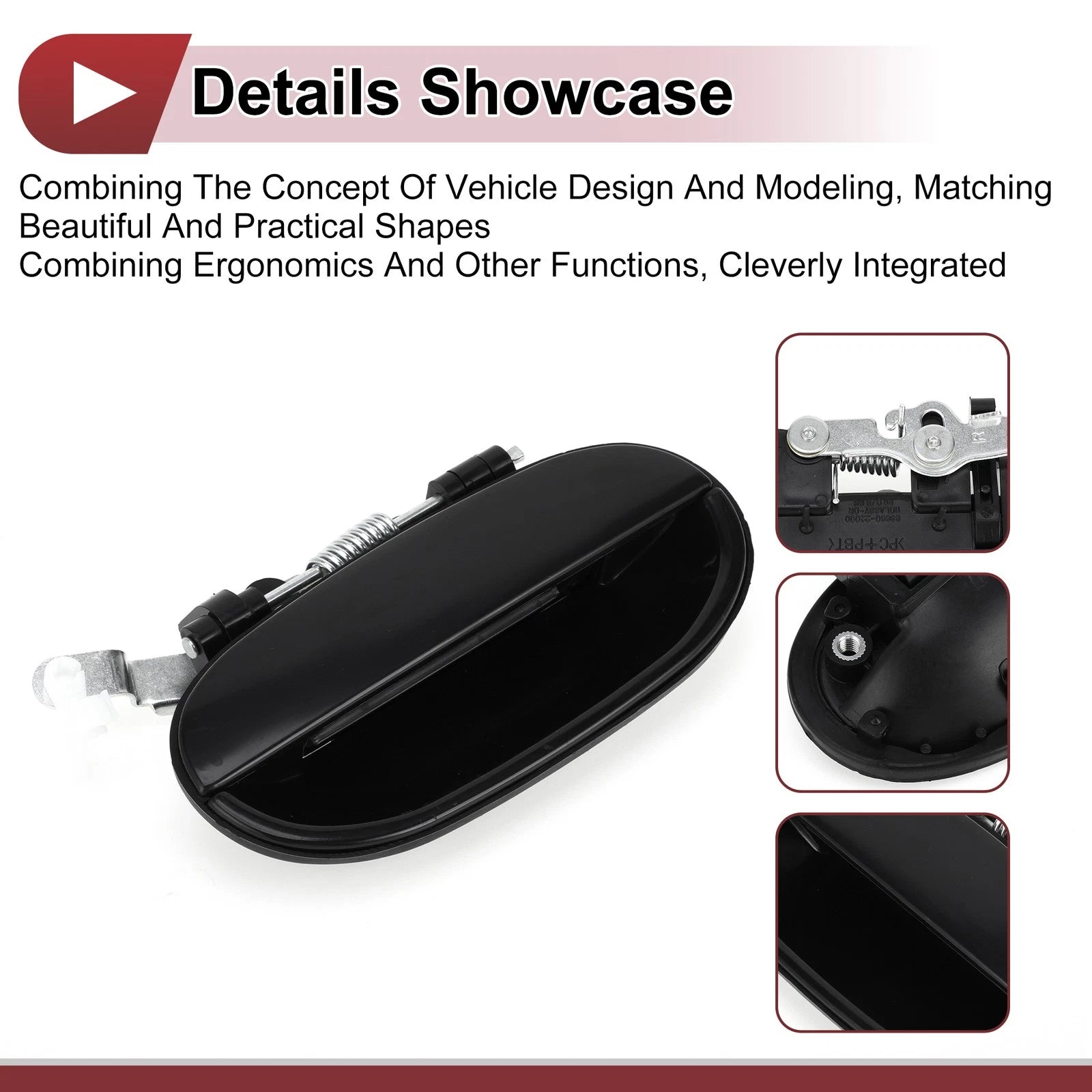 Car Exterior Door Handle for Hyundai Accent (2010–2017) No. 8265022000 Black ABS