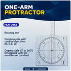 Chart Protractor for Five Oceans Navigation (FO1415)