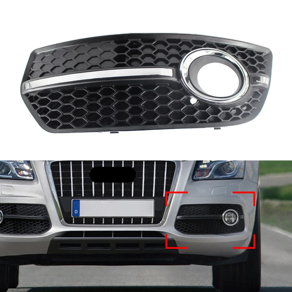 Front Bumper Grill Fog Light Lamp Covers Trim for Audi Q5 (2009–2011)