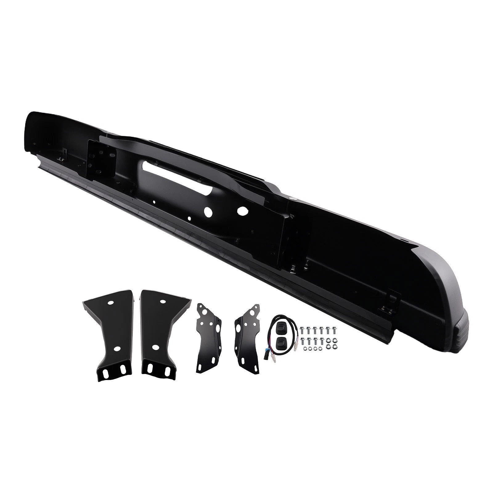 Rear Bumper Assembly for Chevrolet K1500 (1988–1998) 15607160 Black Steel