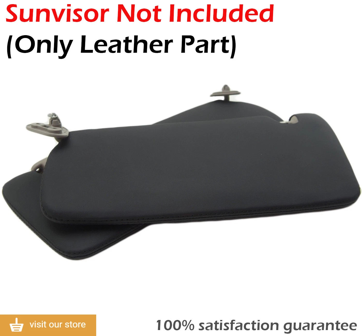 Leather Synthetic Sunvisor Covers for BMW E90 (2005–2013) Black
