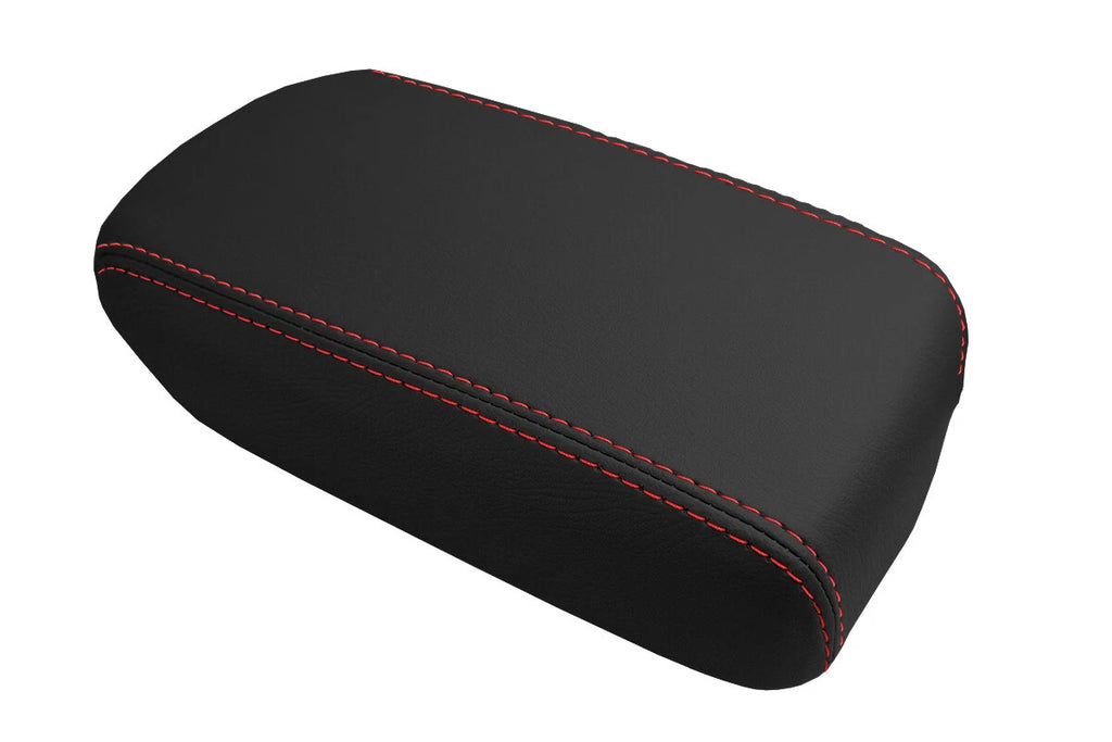 Console Lid Pull Over Cover Leather for Toyota Corolla (2009–2013) Red Stitch