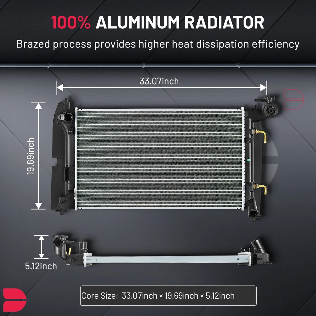 Aluminum Radiator for Toyota Corolla Matrix Pontiac Vibe (2003–2008)