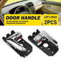 2Pcs Outside Door Handles for Kia Spectra (2000–2009) - Primed Chrome