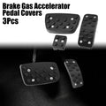 3X Brake Gas Accelerator Pedal Covers for Toyota Camry (2012–2017) Black