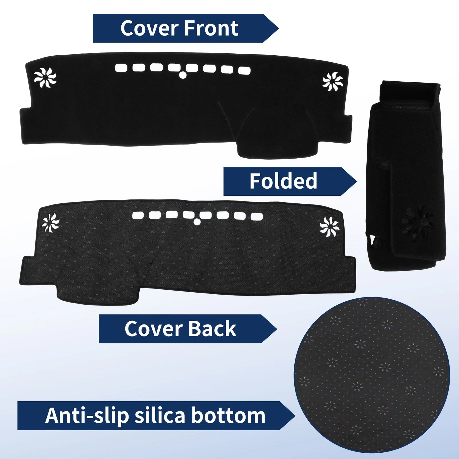 Dash Cover for Toyota Camry XV70 (2018–2023) Polyester Black