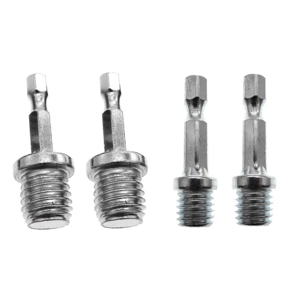 Set of 4 Connecting Rod Adapters for Electric Drills M14/M10 to 6mm