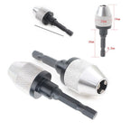 1/4'' Hex Shank Keyless Drill Bit Chuck Adapter Converter 1.2-7.0mm