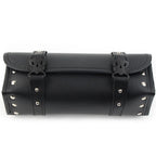Universal Black PU Leather Motorcycle Side Saddle Bags for Storage