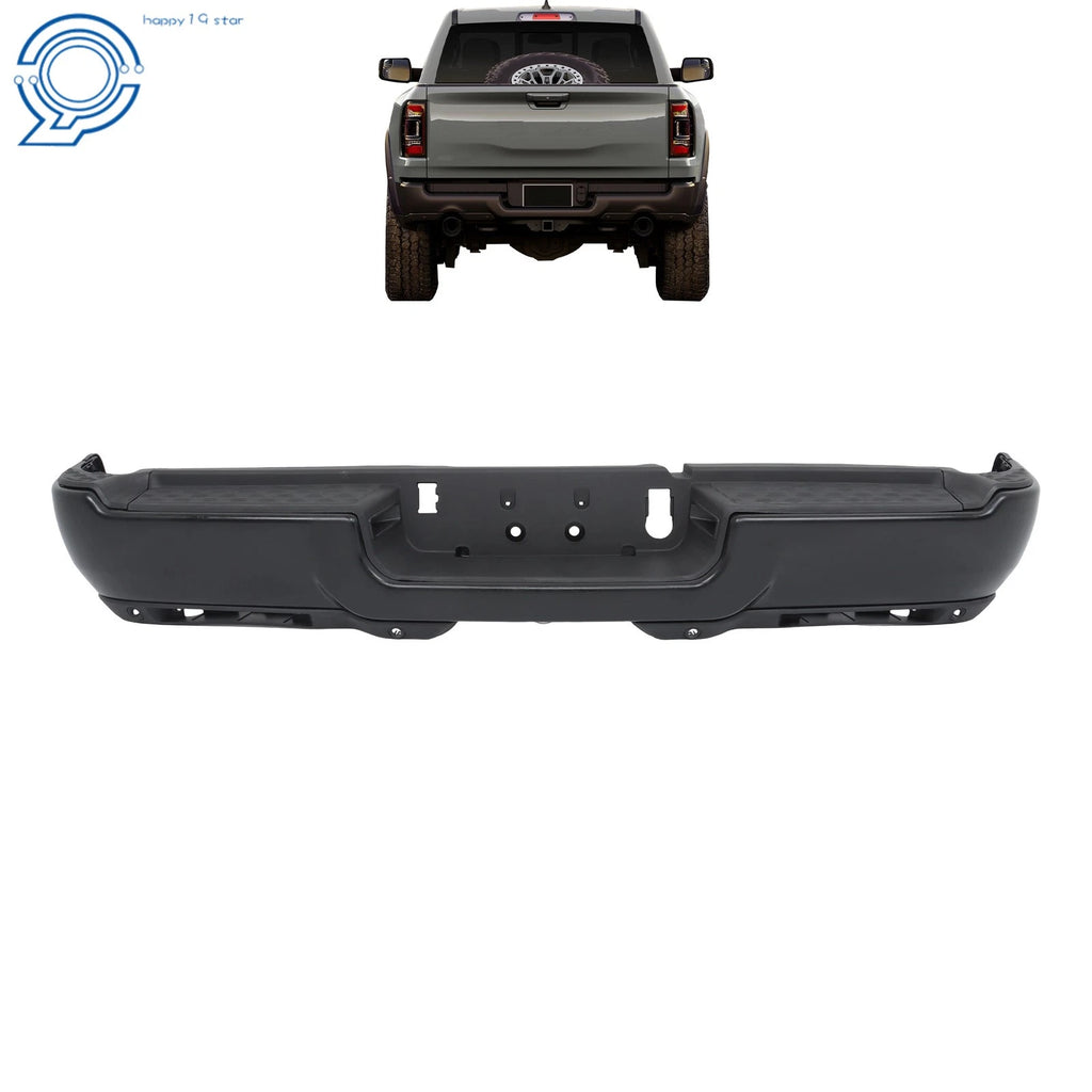 Rear Step Bumper Assembly for RAM 2500 3500 (2019–2024) Black W/Park & Fog Lamp
