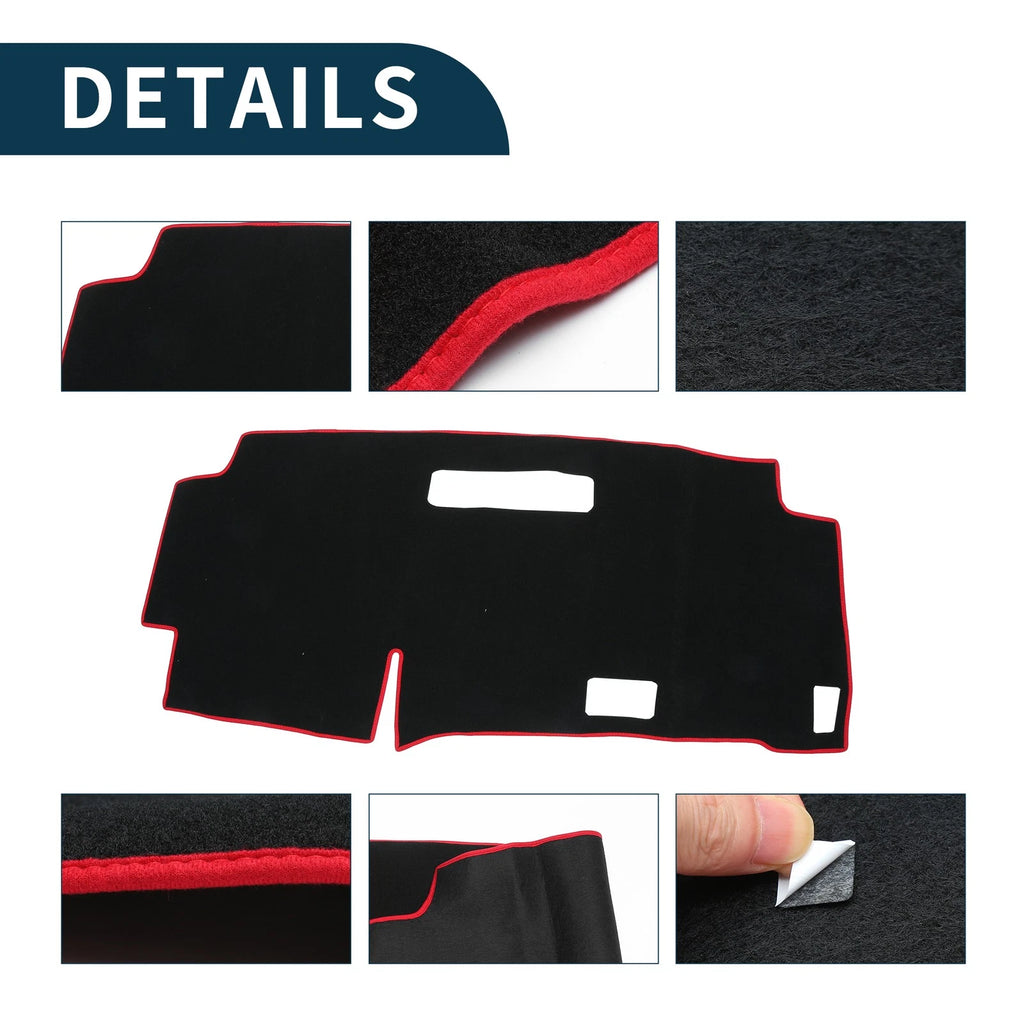 Dashboard Cover Mat for Nissan Serena C28 (2015–2024) Black Red Set