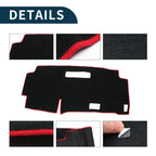 Dashboard Cover Mat for Nissan Serena C28 (2015–2024) Black Red Set