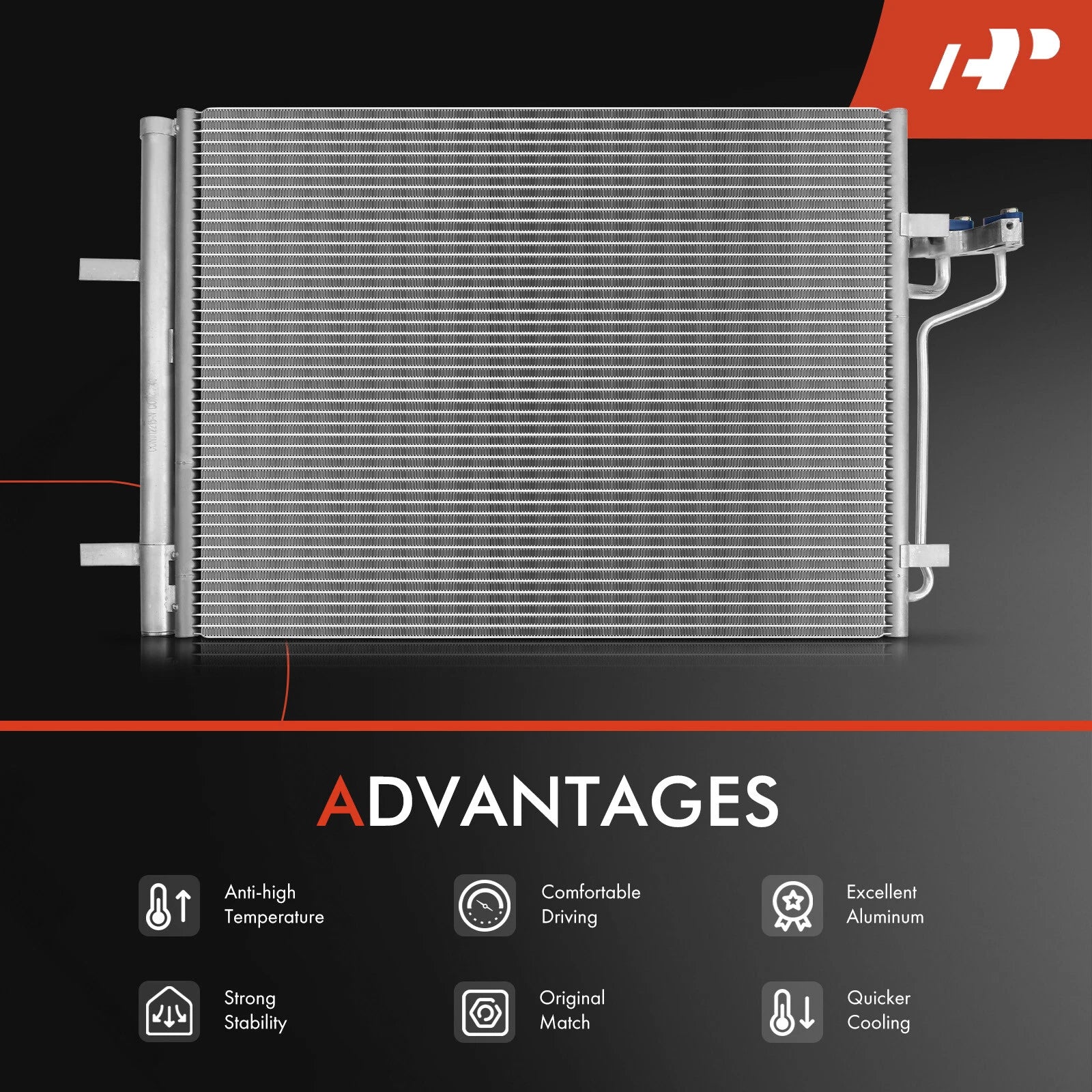 A/C Condenser with Receiver Drier & Bracket for Ford Focus (2015-2018)