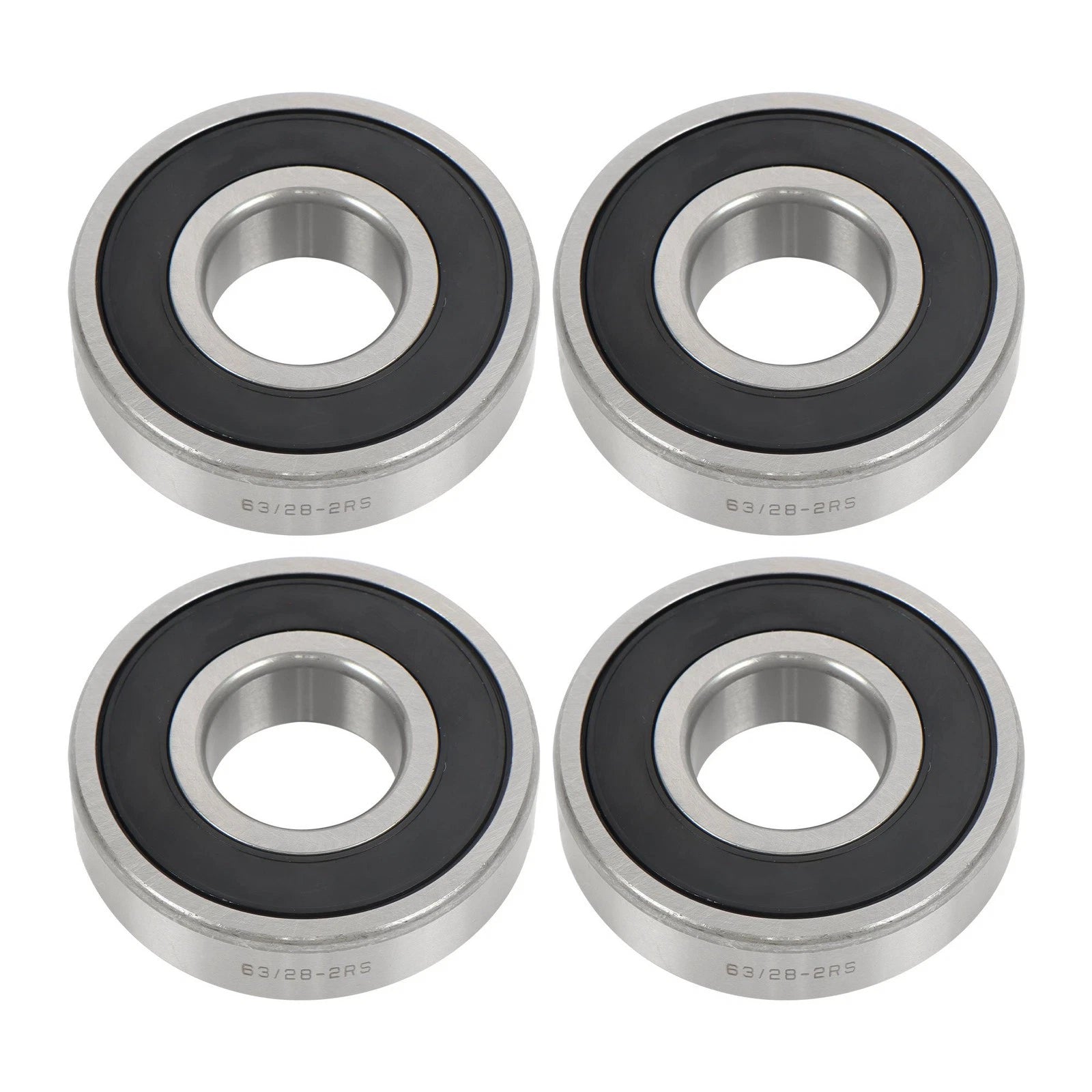 4Pcs 63/28-2RS Bearings for (28×68×18mm) Double Rubber Seals