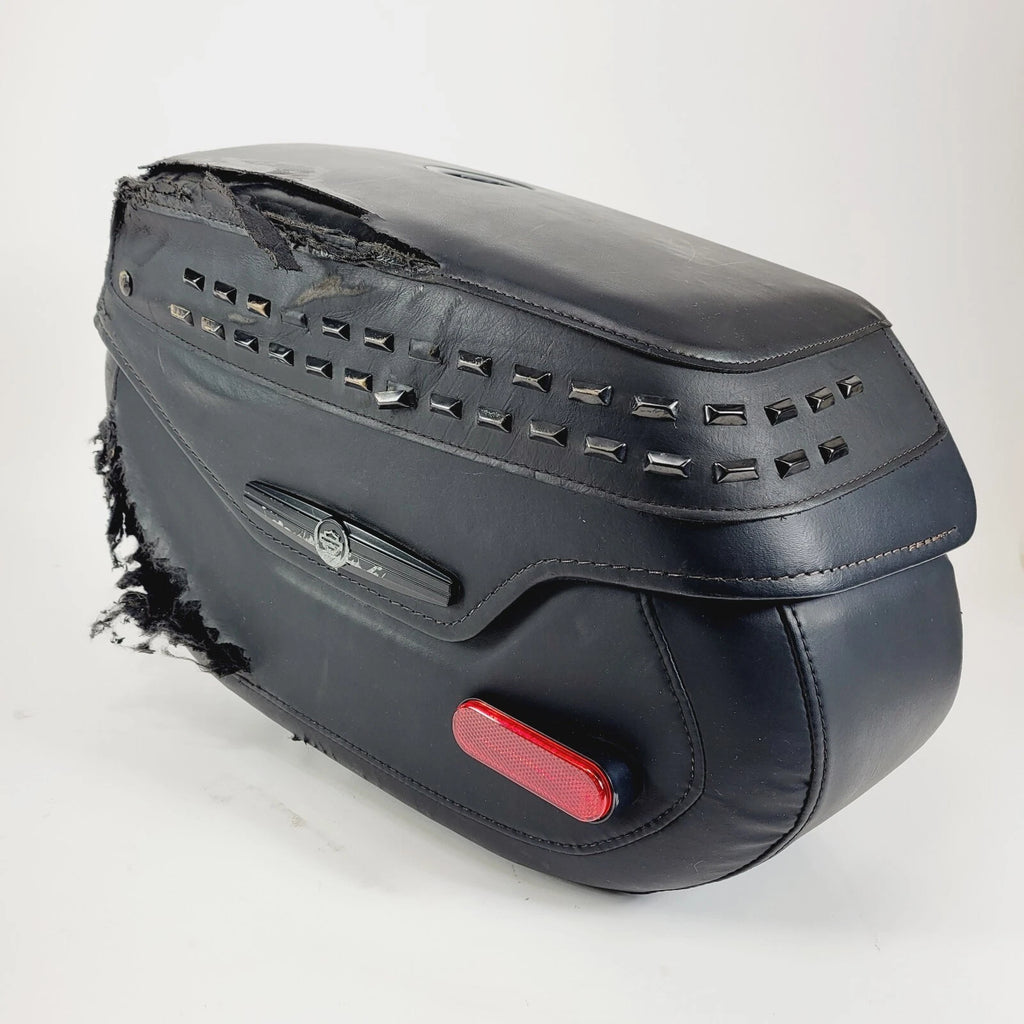 Left Black Leather Saddlebag for Harley-Davidson FLHC FLHCS (2018–2023)