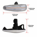 Amber LED Front Side Marker Signal Lights for Mitsubishi Lancer EVO X