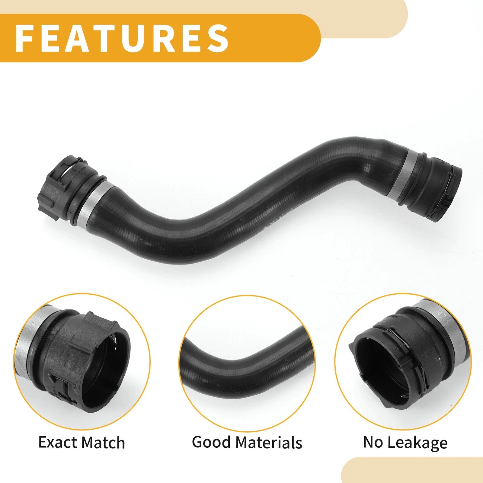 Radiator Hose for Mercedes-Benz C350e (2016–2018) No.A2055016384 Rubber