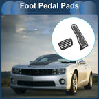 2X Foot Accelerator Pedal Covers for Chevrolet Camaro (2016–2018) Silver Tone