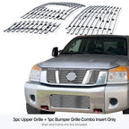 Stainless Steel Chrome Billet Grille Insert for Nissan Titan (2008-2015)