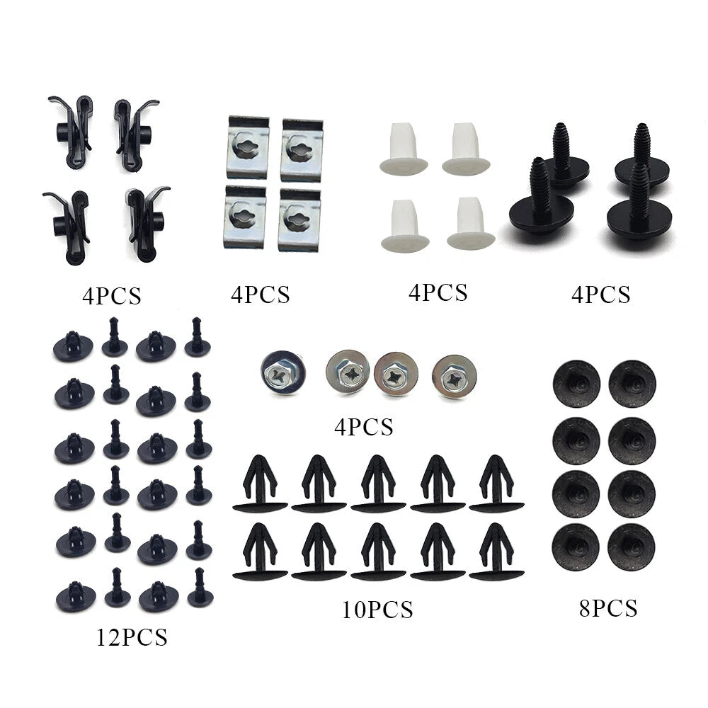 50Pcs Engine Splash Shield Fender Bumper Screw Clips for Toyota