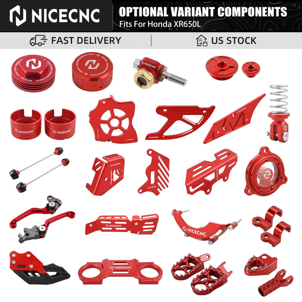 NICECNC Billet Fairings Body Kit Foot Pegs Chain Cover for Honda XR 650L (1993–2023)