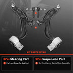 Set of 4 Front Control Arms with Ball Joints & Tie Rod Ends for Ford Taurus (2008–2019)