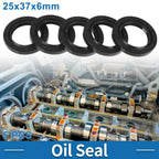 Set of 5 Oil Seal Rotary Shaft Seal Nitrile Rubber 25x37x6mm