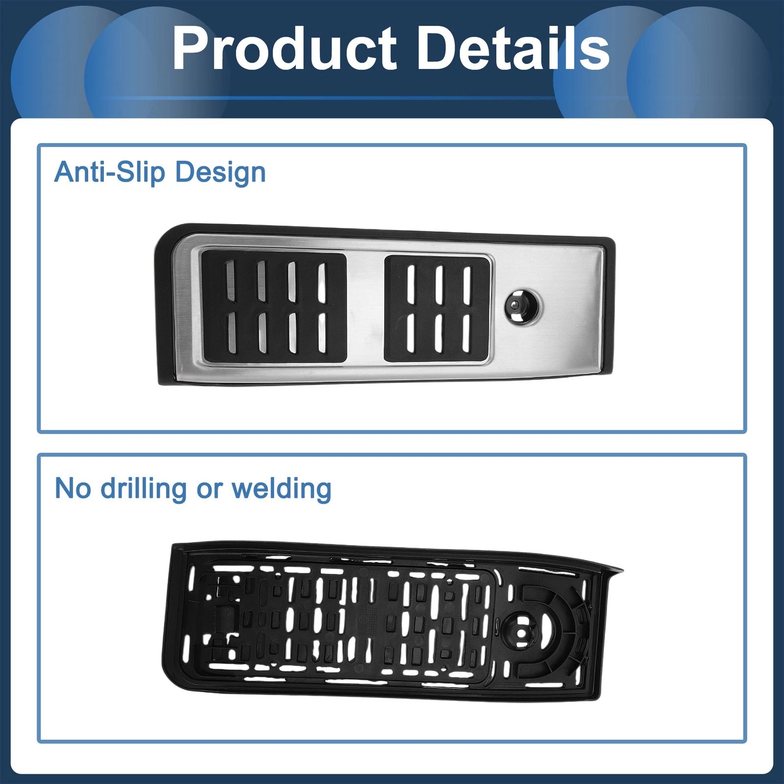 1 Pc Footrest Pedal Cover for Audi A5 (2014–2024) Silver Tone