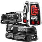 Headlight, Clear Bumper & 3D LED Bar Tail Light Kit for Silverado (1999–2002)