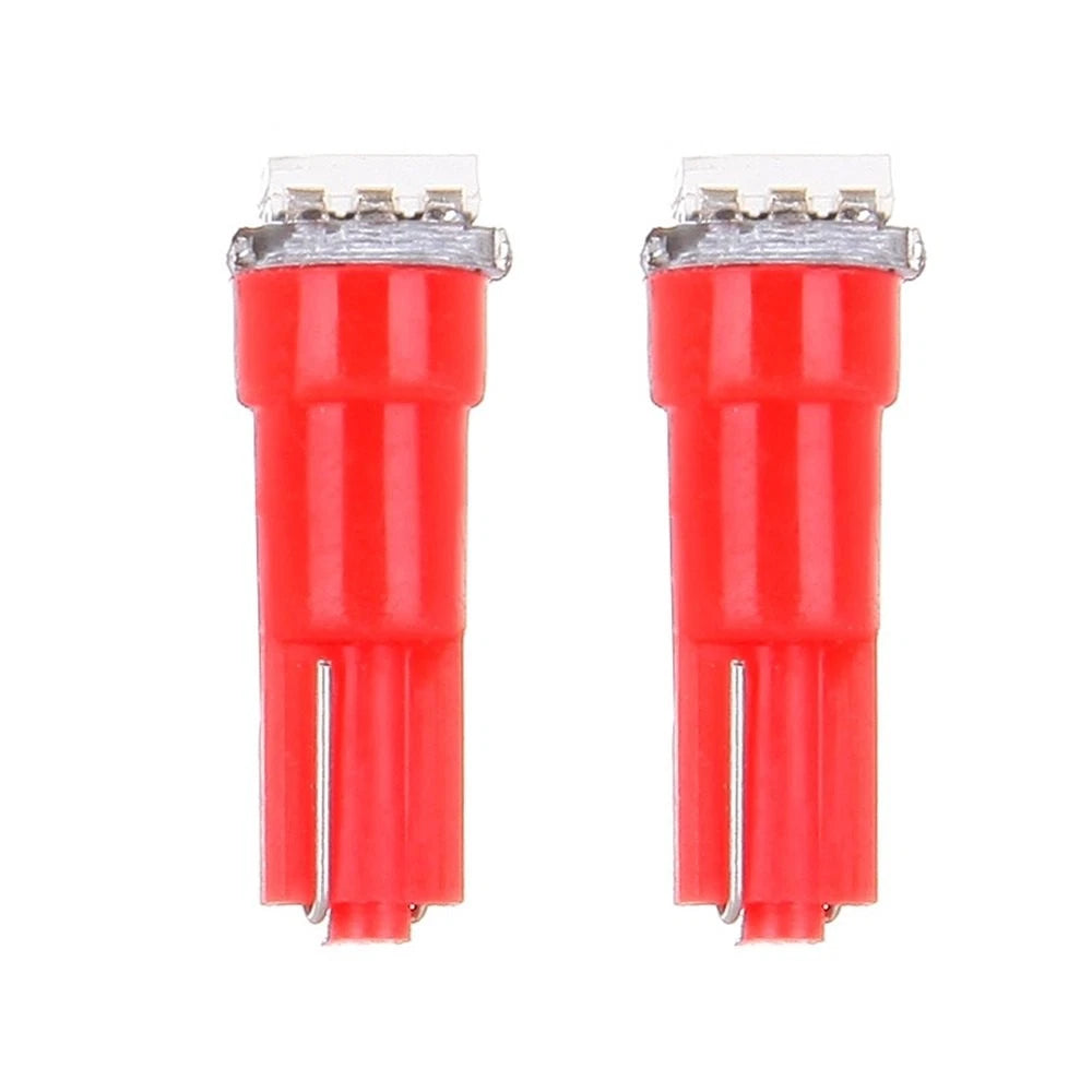 10x Red T5 58 70 74 Wedge 5050SMD LED Bulbs for Instrument Cluster