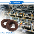 2X Oil Seal Rotary Shaft Seal   17x28x7mm FKM Rubber