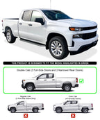 Set of 2 Polished 6" Side Steps for Silverado Sierra Double Cab (2019-2026)