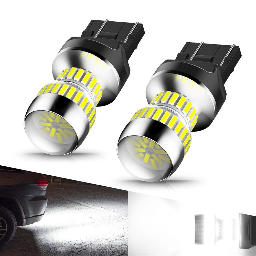 2X 7443 7444 7440 LED Backup Reverse Light Bulb 6000K White 54 SMD