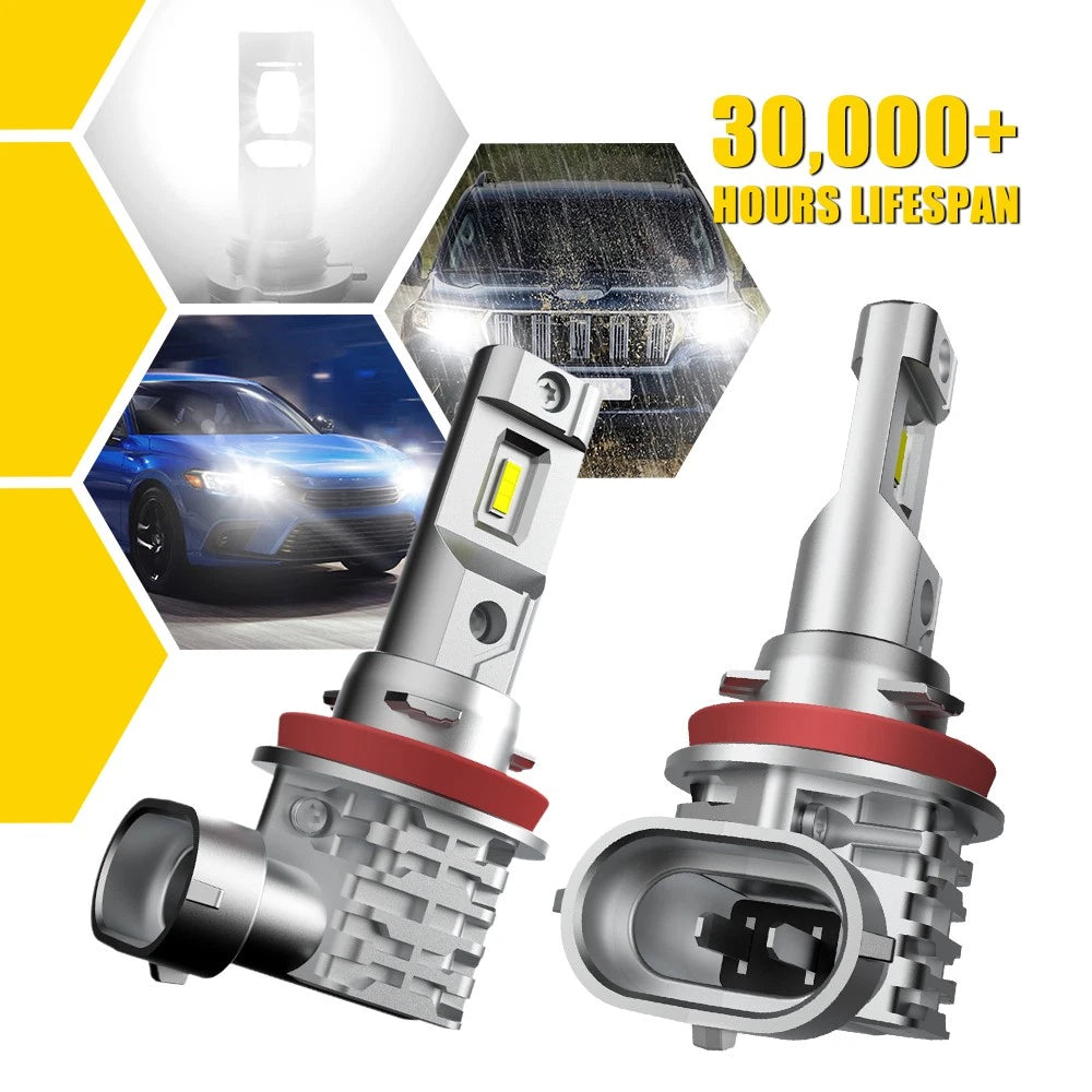2X H11 LED Headlight Kit for AUXITO (6500K, 40000LM)