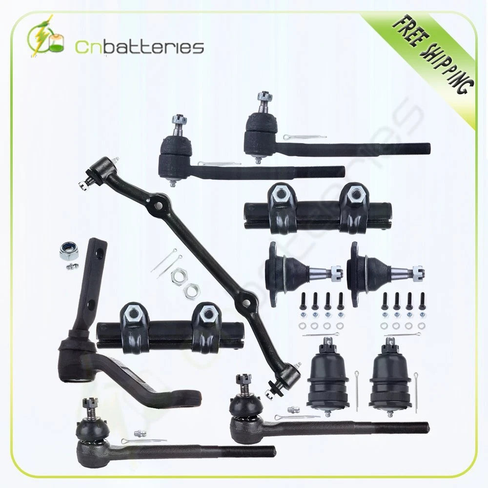Set of 12 Front Steering Center Link Idler Arm Tie Rods Ball Joints for GMC S15 (1982–1990)