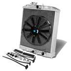 3 Row Aluminum Radiator + 12" Black Slim Fan for Honda Civic/CRX/Integra (1990–2000)
