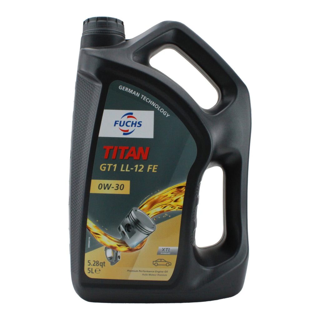 Set of 4 Fuchs TITAN GT1 LL-12 FE SAE 0W-30 Engine Oil for Hyundai Jaguar