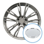 Set of 4 Wheel Hub Center Caps for Volkswagen Golf (2015–2021) 65mm Chrome