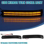 1 Pair Yellow White Side Mirror Turn Signal Light 9L3Z17E748BA for Ford 