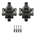 2 Ignition Coils & 4 Platinum Spark Plugs for Mercedes W202 R170 SLK230