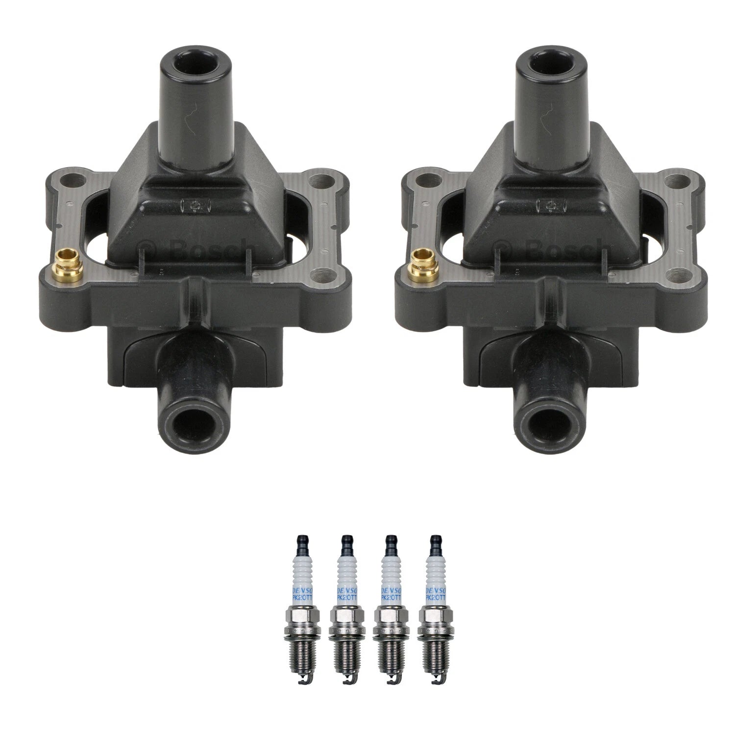2 Ignition Coils & 4 Platinum Spark Plugs for Mercedes W202 R170 SLK230