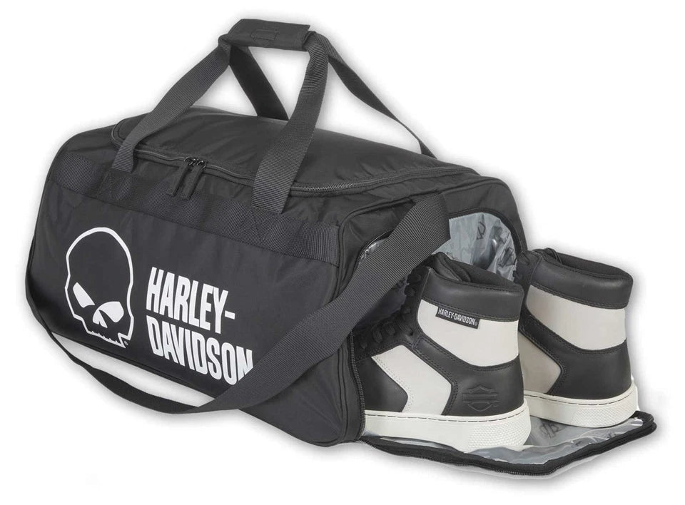 Willie G Skull Logo Duffel Bag for Harley-Davidson (Black) 90331